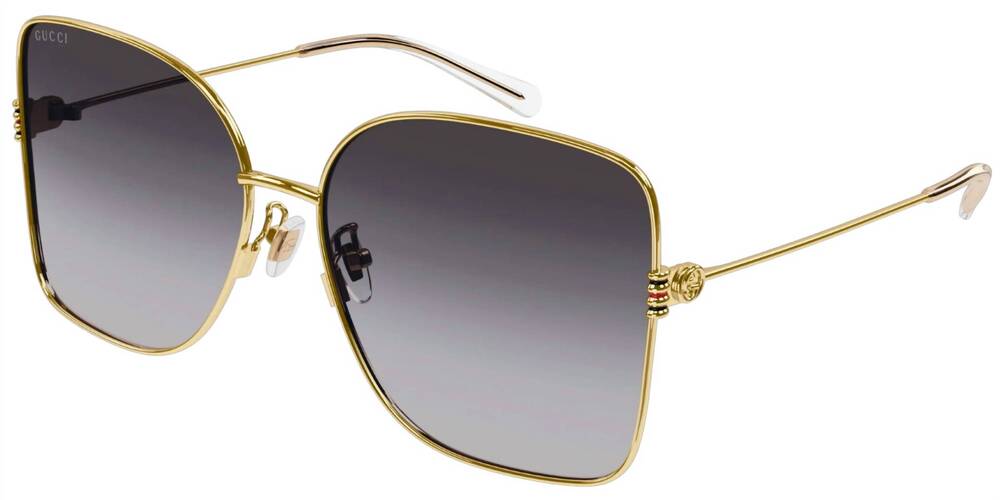 NEW GUCCI women;'s gg1282sa butterfly sunglasses in gold - gradient grey